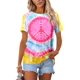 thumbnail image 2 of Camiseta MEESHEEP Peace Love Hippie con estampado vintage para mujer, 2 of 6