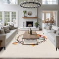 thumbnail image 3 of Rectangle Area Rugs 8 x 10 Ft, Fall Pumpkins Non-Slip Residential Carpet, Thanksgiving Watercolor Branch Maple Leaf Indoor Crawling Mats Runner Rugs for Living Room/Dining Room/Bedroom, 3 of 8