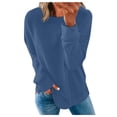 thumbnail image 1 of Chemises de Compression à Manches Longues pour Femmes à Col Rond Uni Plus Sweat-Shirt Oversize Pulls Coupe Ample à la Mode des Hauts Légers pour les Femmes de Grande Taille, 1 of 5