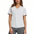 thumbnail image 6 of Resivox Womens Scrubs Plus Size Nursing Uniforms Stretchy V Neck Scrub Shirts Basic Scrubs Medical Uniforms with Pockets White XL, 6 of 7