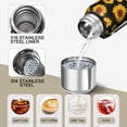 thumbnail image 3 of 20 Oz Black Sunflower Coffee Tumbler Double Wall Insulated Stainless Steel Water Bottle | Metal Reusable Thermoses Flask with Cup Cap | Leak & Sweat Proof with Anti-Dust Lid, 3 of 7