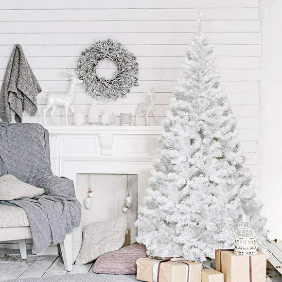 60cm/24inch/3ft Whtie Artificial Christmas Tree, Xmas Tree With Metal Christmas Tree Stand,Christmas Tree For Indoor And Outdoor Holiday Christmas Decorations