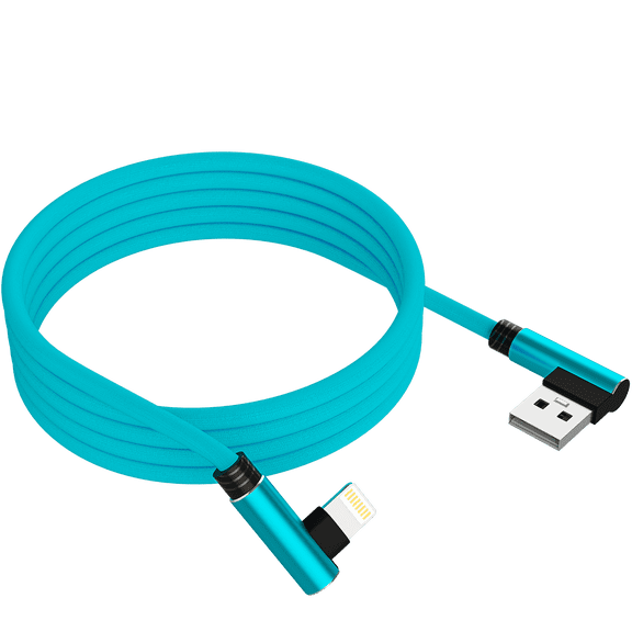 iPhone Lightning Charger, Ironten 4 Pack 6 Ft Cyan Apple MFi Certified Cable Nylon Braided Cable Fast Charging Cord Compatible with iPhone 14 13 12 11 Pro Max XR XS X 8 7 6 Plus SE iPad