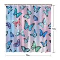 thumbnail image 5 of Colorful Butterfly Pastel Pattern Shower Curtain 72"x72" ,Bathroom Decorative Shower Curtains Set with 12 Hooks,Modern Waterproof Washable Shower Curtain, 5 of 6