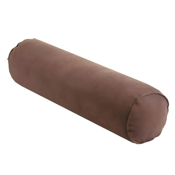 LAMIRO Memory Foam Neck Roll Pillow - Neck Pain Relief for Bed,Round Support,Coffee