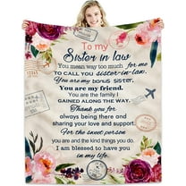 Sister-in-Law Gifts Blanket 60" x 50", Sister in Law Gifts for Women - Funny Gifts for Sister in Law - Sister in Law Birthday Gifts Ideas for Sister in Law Throw Blankets
