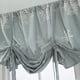 thumbnail image 2 of Granjero Gordo Cortina aislante ajustable con tiras bordadas, ideal para ventanas pequeñas con ojal para barra, 1 panel (99 x 140 cm, gris), 2 of 5