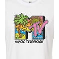 thumbnail image 3 of MTV Logo - 80s Beach - Juniors Cropped Graphic T-Shirt, 3 of 5