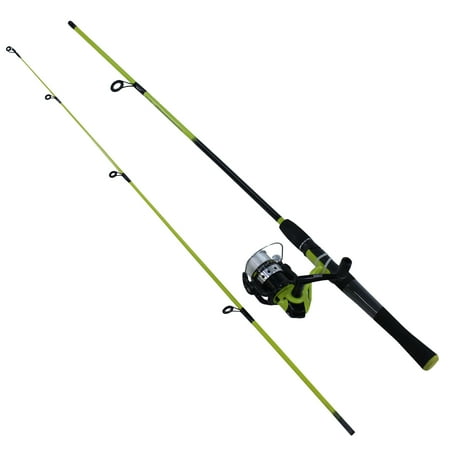 Dark Tan Combo - Zebco / Quantum Splash Spinning Combo Green, 20sz, 5.3:1 Gear Ratio, 6' Length, 2 Piece Rod, 4-8 lb, Ambidextrous