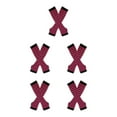 thumbnail image 2 of Ruiboury Long Gloves Set For Thick Thighs Soft And Breathable Wide Application Thick Thighs Long Stockings Polyester Easy To Wear rose red and black 5Set, 2 of 6