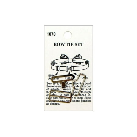 Dealer Button Set - LaPetite Buttons Bow Tie Hardware Set Silver 1pc