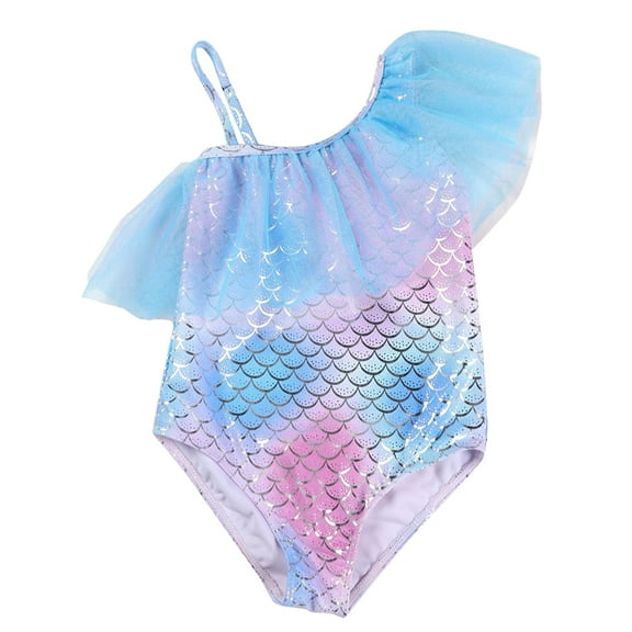 BULLPIANO Girls One Piece Swimsuits Mermaid Beach Sport Bathing Suit Set Baby Swimwear