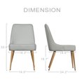 thumbnail image 7 of Kithkasa Upholstered Fabric Dining Chairs for Dining Room, Wood Legged, Set of 2, Light Gray, 7 of 7