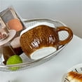 thumbnail image 4 of Taza de café de cerámica estilo coco hecha a mano de 8 onzas con cuchara for entusiastas del café/té, 4 of 7
