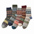 thumbnail image 1 of Calcetines térmicos para hombre, 5 pares de calcetines gruesos y cálidos de invierno, de lana transpirable, talla 37-44, 1 of 5