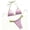 05-Pink, variant on Women's Bikini Set Floral Print Triangle Cute Two Piece Swimsuit Halter Neck Bathing Suit for Beach Summer Vacation