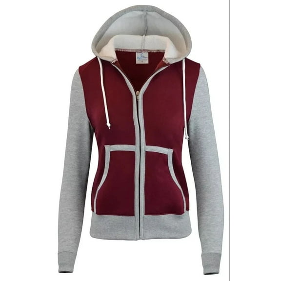 Ladies V Neck Hoodie – Long Sleeve Zip-up V Neck Hoodies for women, Oversized Fleece Sweatshirt Jacket with Pockets