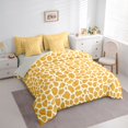 thumbnail image 2 of Castle Fairy Teens Minimalist Giraffe Pattern 7-Piece Twin Bedding,Animal Print Bedding Comforter Set,Orange White,Grey Reversible, 2 of 7
