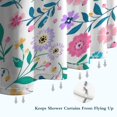 thumbnail image 6 of Pioneer Flower Floral Print Pattern Shower Curtain 36"x72" ,Bathroom Decorative Shower Curtains Set with 12 Hooks,Modern Waterproof Washable Shower Curtain, 6 of 6
