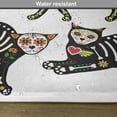 thumbnail image 6 of Ambesonne Sugar Skull Place Mats Set of 4, Ornate Black Cats, Standard Size, Multicolor, 6 of 6