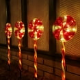 thumbnail image 4 of Solar Big Plate Lollipop Light Outdoor Waterproof LED Christmas Candy Light Holiday Decoration Lawn Light Atmosphere Light, 4 of 6