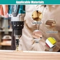 thumbnail image 7 of 5 Piece Countersink Drill Bit Set, Hex Shank Wood Boring Tool, Adjustable Depth Screw Hole Kit, for Hardwood Softwood & Plastic, with Allen Wrench, Gold, 7 of 7