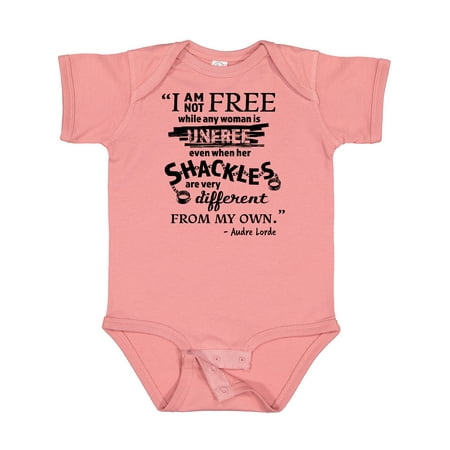 

Inktastic I Am Not Free... - Audre Lorde Quote Black History Month Boys or Girls Baby Bodysuit