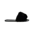 thumbnail image 2 of Journee Collection Womens Dusk Faux Fur Slip On Pool Slides, 2 of 3