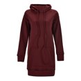 thumbnail image 4 of Vedolay Womens Zip Up Hoodie Fashion Ladies Autumn Winter Stylish Oversized T-Shirt Womens Fashion Red,2XL, 4 of 5