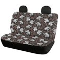 thumbnail image 2 of Xoenoiee Car Front & Rear Seat Covers 4pcs Set, Stretchy Breathable Fabric, Elephant Olive Leaf Print Vehicle Seat Covers Front and Split Rear Bench Seat Cover, Universal Fit, 2 of 7