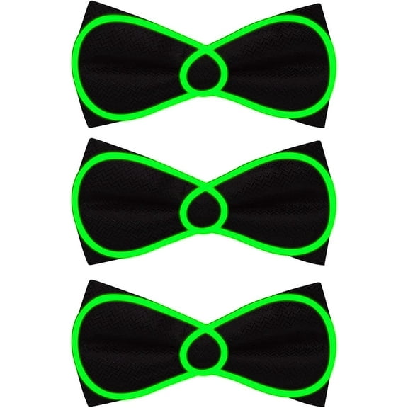 LINLIN 3 Pcs LED Bow Tie Light Up Bow Tie LED Bow Tie Adjustable Light Up Bow Tie, Novelty Bow Tie Party Glowing LED Tie