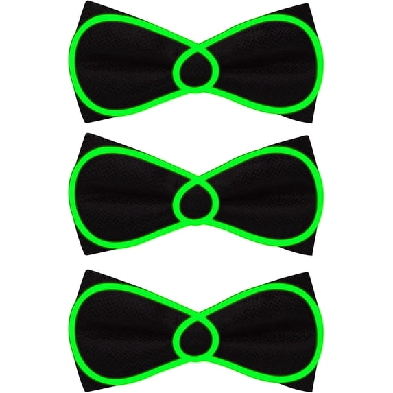 LINLIN 3 Pcs LED Bow Tie Light Up Bow Tie LED Bow Tie Adjustable Light Up Bow Tie, Novelty Bow Tie Party Glowing LED Tie