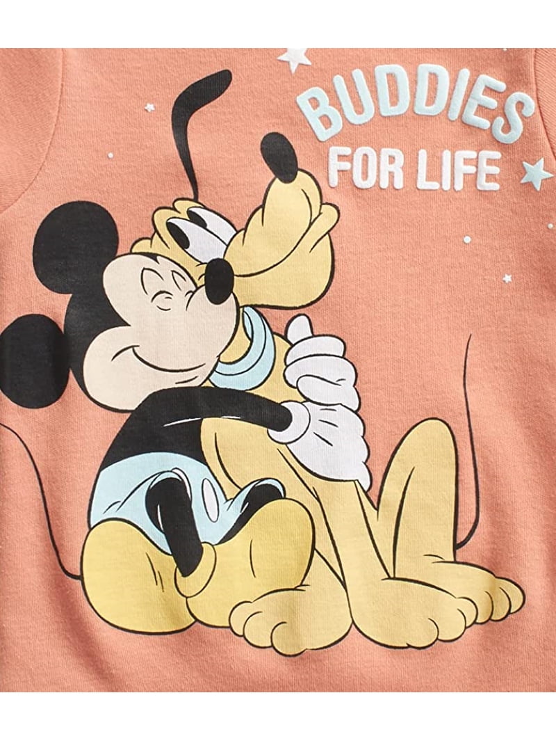 Disney Baby Boys' Mickey Mouse and Pluto 4 Piece Layette Set, Sizes 0-9M