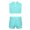Mint_Green, variant on iiniim Kids Girls 2-Piece Sports Outfit Athletic Dance Crop Top with Booty Shorts Workout Gymnastics Leotard