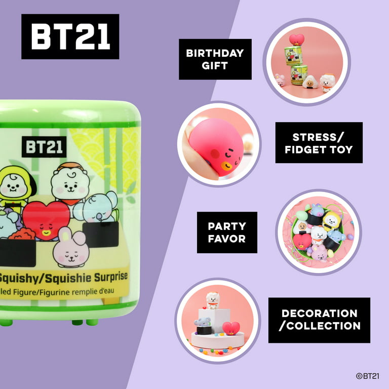 BT21 Squishy Capsule Toy (Series 2 - Sushi) Cute Soft Mini Fidget Stuffer  for Boys Girls Adults and Children as Gift Birthday Party Basket Filler  Stress Relief - 1 Pc 