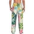 thumbnail image 2 of Bixox Men's Tropical Flowers Patterned Pajama Pants with Pockets Lounge Clothes for Home, 2 of 5