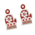 thumbnail image 4 of Pendientes de cuentas navideñas, pendientes colgantes, accesorios para disfraces, cómodos pendientes colgantes Guantes, 4 of 9