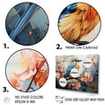 thumbnail image 3 of Designart "Angular Avians In Abstract Sky IV" Animals Bird Floater Framed Canvas Art Print, 3 of 5