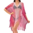 thumbnail image 4 of successthop Women's Swim Cover Ups for the Beach Casual Crewneck Dress Short Sleeve Swimsuit Summer Holiday Swimwear, 4 of 5