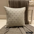 thumbnail image 6 of The HomeCentric Designer Throw Pillow covers Silver & Grey 14"x14" (35x35 cm) Jacquard Pearl, Crystal Pillowcases For Sofa Chouch, Hotels, living, Bed Room, Geometric Contemporary - Jeweled Lucia, 6 of 9