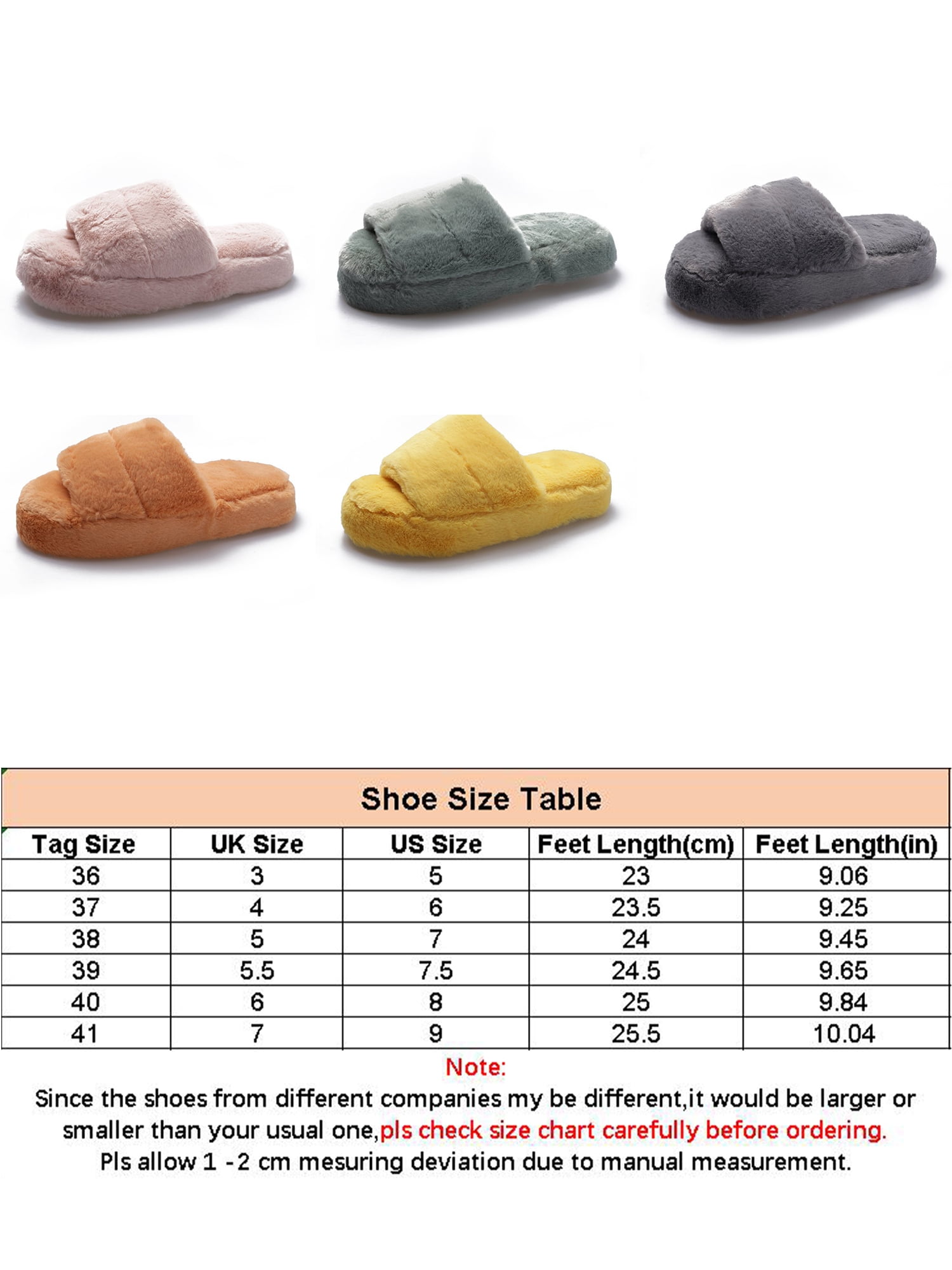 fluffy sliders size 9