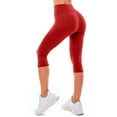 thumbnail image 3 of Babcutegg Capri Pants for Women Gym Wear High Waist Athletic Womens Outfit Red, 3 of 7