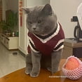 thumbnail image 2 of Disfraz liso para mascotas, ropa para gatos, chaqueta de otoño e invierno, suéter navideño para perros pequeños, gatos, gatitos, ropa, chaleco para cachorros, atuendo para gatitos, 2 of 5