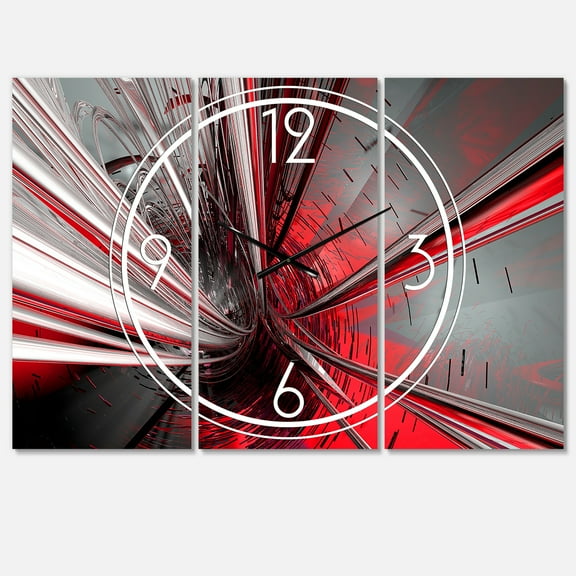 Designart 'Fractal 3D Deep into Middle' Modern Wall Clock