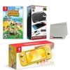 Nintendo Switch Lite Console Yellow with Animal Crossing: New Horizons, Accessory Starter Kit and Screen Cleaning Cloth Bundle