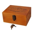 thumbnail image 3 of Caja de madera para recuerdos, caja para baratijas, con cerradura, multiusos, diseño antiguo con llaves 25x195x117cm, 3 of 9