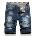 thumbnail image 2 of Jeans for Men Summer Short Inelastic Shorts Zipper Open Five Point Short Half Shorts Jeans Mens Short Shorts, 2 of 8