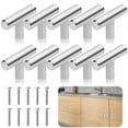 thumbnail image 1 of relayinert 20pcs Silver Decorative Stainless Steel Handles For Modern And Chic Look Affordable Cabinet Handles 1Set, 1 of 6