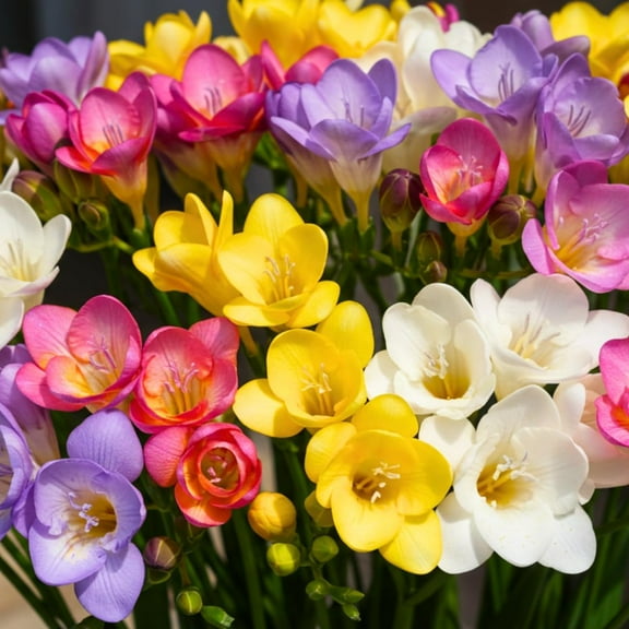 Freesia Mixed Colors Bulbs for Spring Planting - 10 Bulb Mix Pack - Large Healthy Bulbs - Great for Container or Outdoor Growing