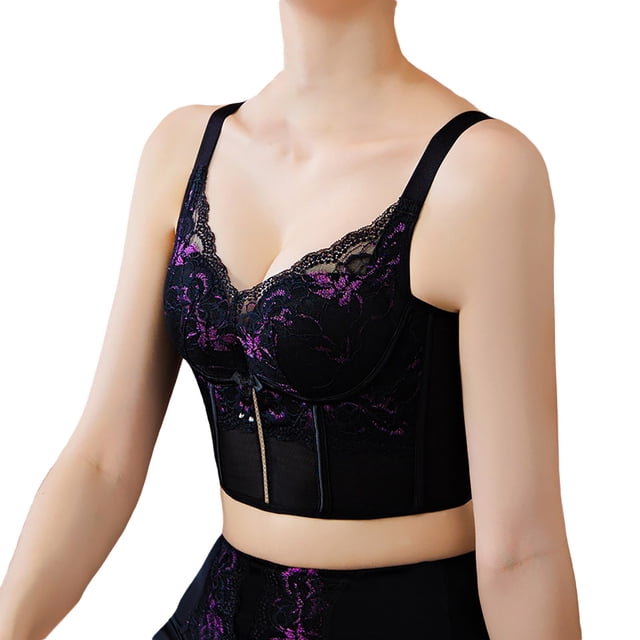 Lace Edge Bra Full Coverage with Side Support and Underwire for Everyday Comfort and Shape